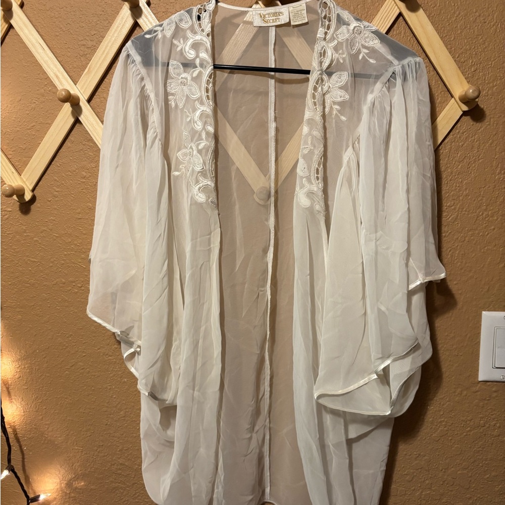Victoria's Secret Sheer Cream Kimono